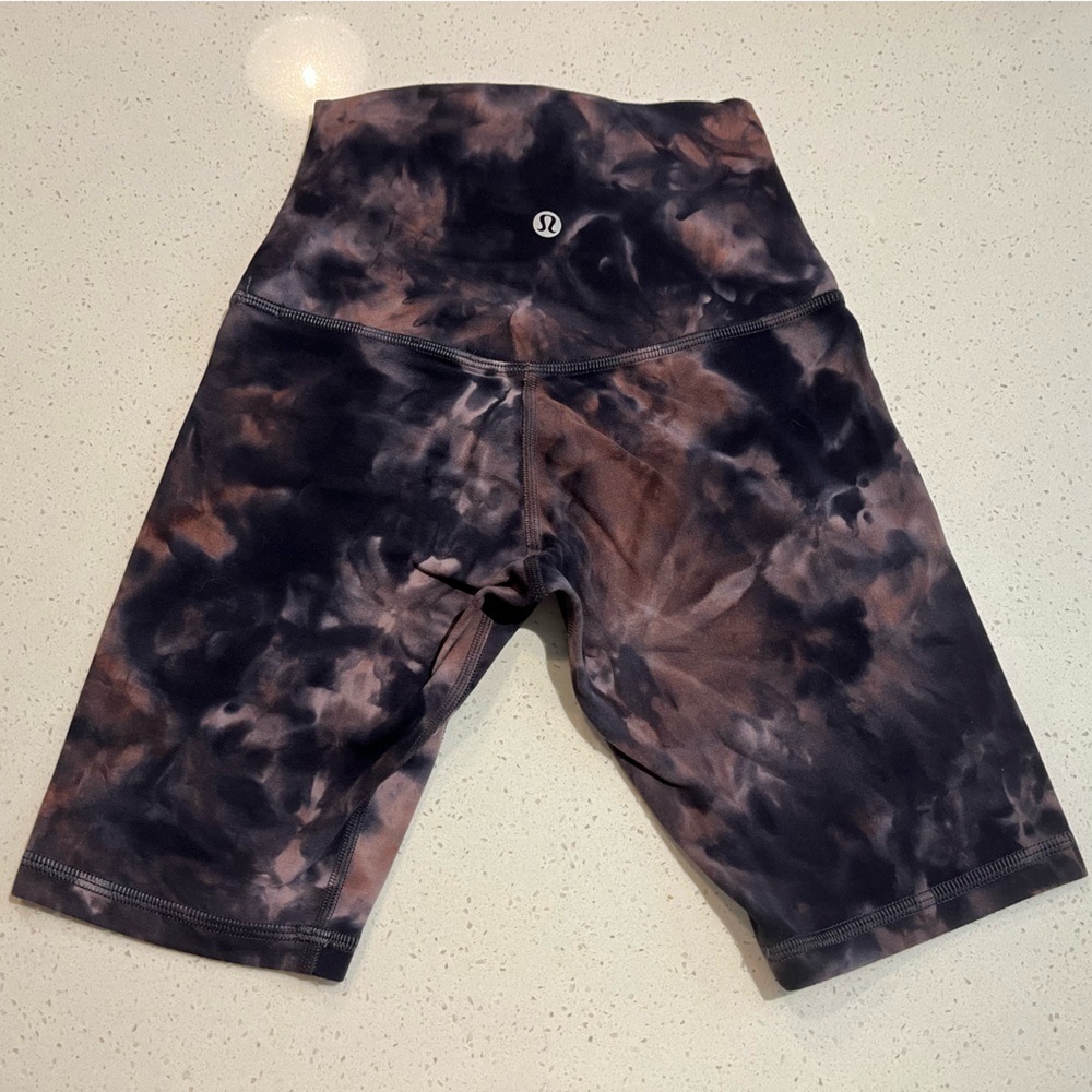 Lululemon Align Short 8" in Diamond Dye Graphite Grey Pink Pastel Size 0 - Picture 7 of 9